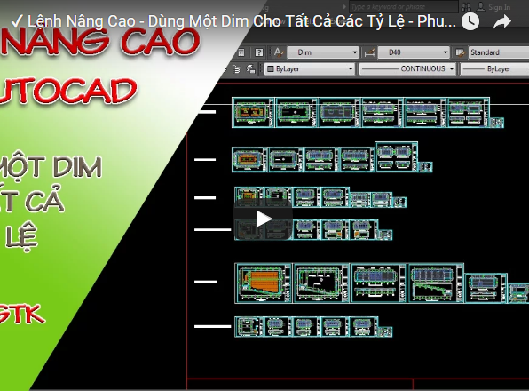  model trong Autocad , Một Dim Cho Tất Cả Các Tỷ Lệ